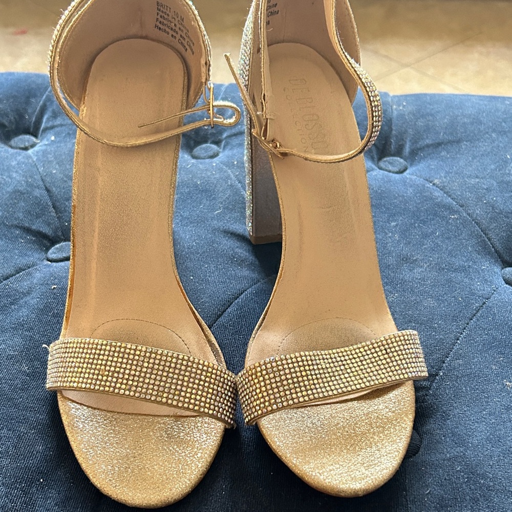 Elegant Gold Women's Heels